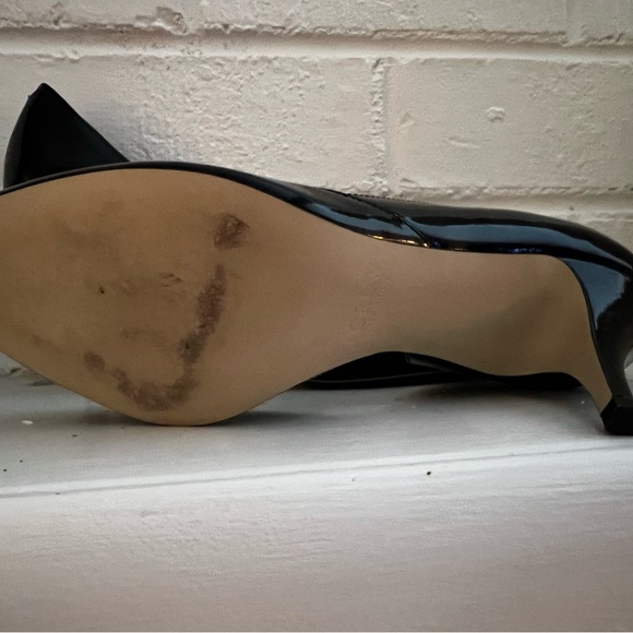 J.Crew D'Orsay Black Patent Leather Pumps  8.5M - Picture 4 of 5